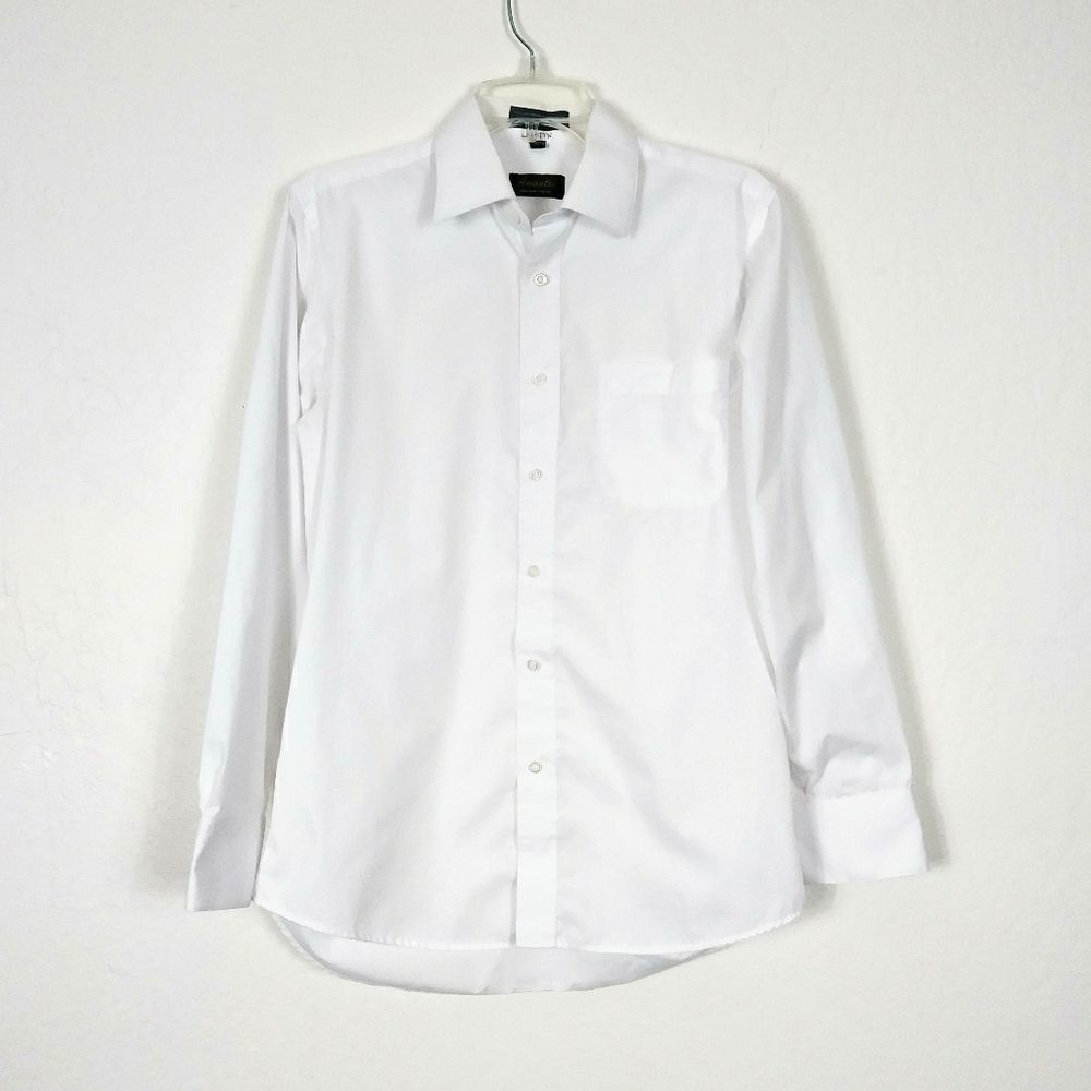 Amanti Men's Italian Style White Dress Shirt